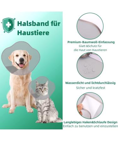 Supet Rewkrause Leak Protection Collar for Dogs & Cats - Adjustable Neck Collar (Gray XXXL XS 25-28.5 cm) - International Shipping Available - Buy Online on GoSupps.com