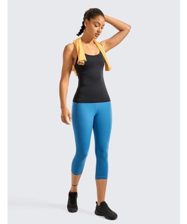 CRZ YOGA Women's Lightweight Racerback Sports Tank Top - Black Sleeveless Yoga Shirt for Summer Fitness (Size 38-40) - Buy Online on GoSupps.com