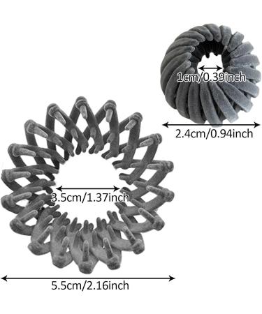 Velvet Bird's Nest Hair Accessories - Nest Clips Magic Hair Styling Clips | Rhinestone Bun Wrap 3 Row Teeth Non-Slip Nest Hair Clips for Curly and Short Hair gray - Buy Online on GoSupps.com