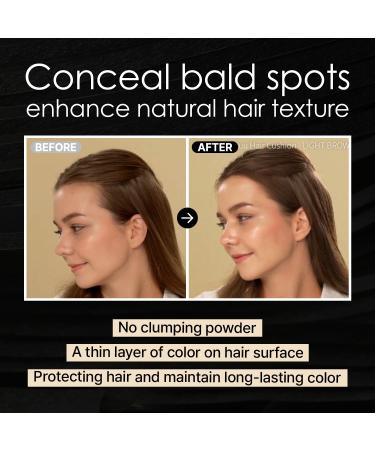 Hairline Powder for Instant Hair Loss Concealment | Root Touch Up for Men & Women | Stain Proof - 100 Hours | Light Brown - 0.52 oz - Buy Online on GoSupps.com
