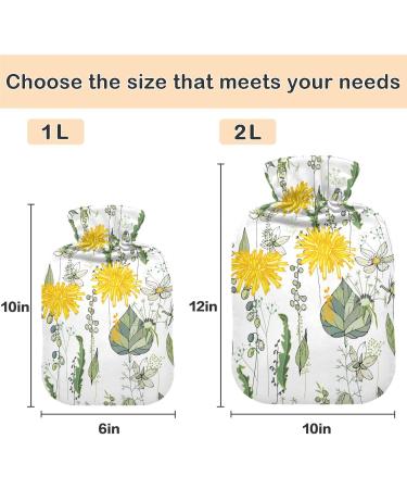 Naanle Flower Narcissus Heat Bottle - 2L Transparent Hot Water Bottle for Hand/Foot Warmer & Pain Relief | Heat & Cold Therapy - Buy Online on GoSupps.com