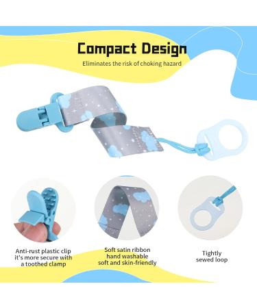 4-Piece Baby Pacifier Chain Set | Silicone Strap & Adapter with Clip | Universal Pacifier Holder for Safe and Secure Use - Buy Online on GoSupps.com