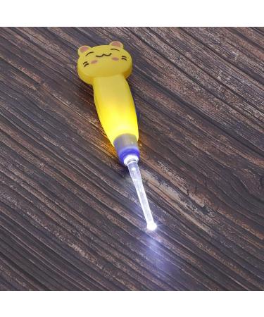 LED Ear Wax Removal Tool for Babies - Lighted Earpick & Tweezers Kit (Yellow Kitten) - Safe & Effective Earwax Remover - Buy Online on GoSupps.com