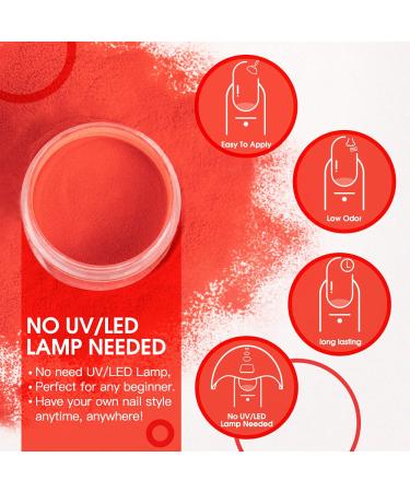 ROSALIND 12pcs Dip Powder Nail Art Kit - Nail Acrylic Dipping Powder Set for DIY Nail Decoration - No UV/LED Lamp Needed - Pink - Buy Online on GoSupps.com