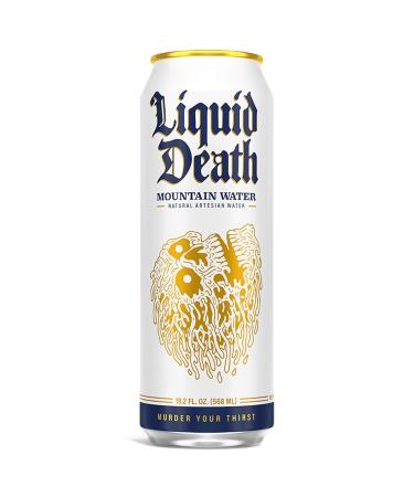 Buy Liquid Death Still Mountain Water 8-Pack - Natural Minerals & Electrolytes - King Size 19.2oz Cans - International Shipping Available - Buy Online on GoSupps.com