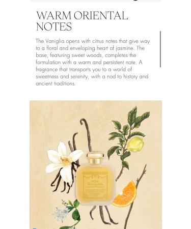 Santa Maria Novella Vaniglia Eau de Cologne (100 ml) 3.4 Fl Oz (Pack of 1) - Buy Online on GoSupps.com