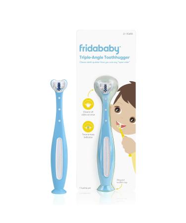 Frida Baby Triple-Angle Toothhugger Training Toothbrush for Toddler Oral Care , Blue 1 Count (Pack of 1) Blue