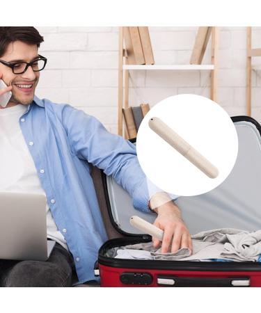 Travel Toothbrush Holder - Portable Case with Ventilation | Ideal for International Shipping - Beige Toothbrush Storage - Buy Online on GoSupps.com