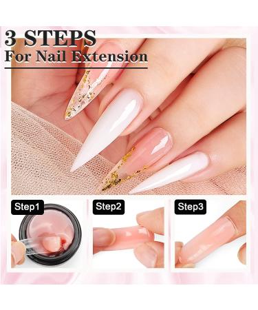 LOUINSTIC Builder Nail Gel - 3 Color Solid Gel for Non-Sticky 3D Nail Extensions (0.7oz/20g) - Buy Online on GoSupps.com
