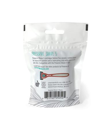 Preserve 5-Blade Replacement Cartridges for Recycled Razor - 4 Pack - Buy Online on GoSupps.com