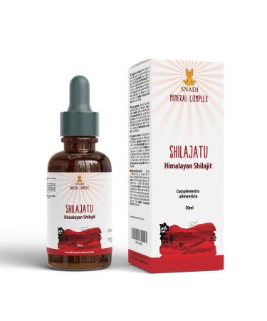 Snadi - 100% Himalayan Shilajatu | Pure | 50ml Himalayan Shilajit | Natural and Organic Liquid Resin | With Measuring Spoon | Food Supplement | Pure High Altitude Resin