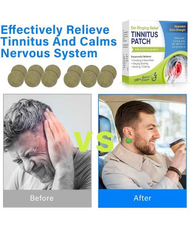 Tinnitus Relief Patches - Natural Herbal Formulation for Ringing Ears - 50 PCS Treatment for Hearing Loss - Boost Blood Circulation - Buy Online on GoSupps.com