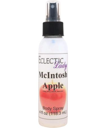 McIntosh Apple Body Spray 4 ounces Body Mist for Women with Clean Light & Gentle Fragrance Long Lasting Perfume with Comforting Scent for Men & Women Cologne with Soft Subtle Aroma For Daily Use 4 Fluid Ounces