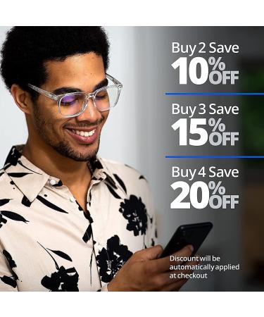 Readerest Blue Light Blocking Reading Glasses | 0.75 Magnification | Anti Glare | Anti Eyestrain | UV Protection | Stylish Computer Glasses for Men and Women - Buy Online on GoSupps.com