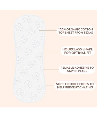 Organic Cotton Panty Liners for Women | Unscented & Thin | Cruelty-Free & Breathable | Light Incontinence & Natural | Vegan Menstrual Pads Regular - 50 Pack - Buy Online on GoSupps.com