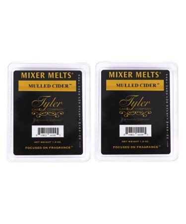 Tyler Candle Company Mulled Cider 1.9 Ounce Scented Mixer Wax Melt Cubes for Tart Burner Pack of 2