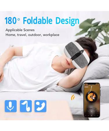 Bluetooth Eye Massager - Portable Foldable Heated Eye Mask for Eye Care Reduces Dark Circles & Dry Eyes - Buy Online on GoSupps.com