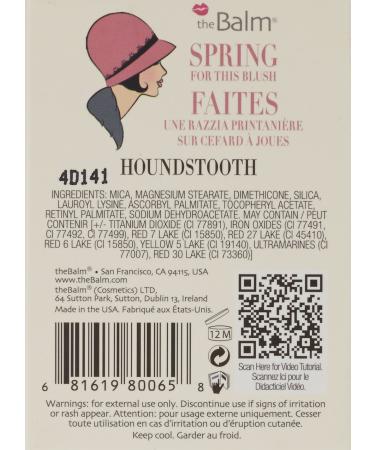 theBalm Rouge Instain Houndstooth 6.5g | Long-Lasting Blush | Buy Internationally - Buy Online on GoSupps.com