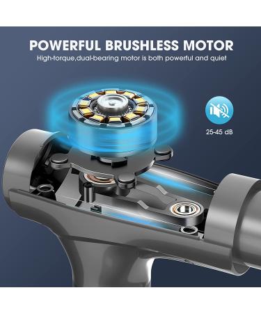 Deep Tissue Percussion Massage Gun for Athletes - 30 Speed Handheld Massager for Pain Relief - Grey - Buy Online on GoSupps.com