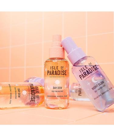 Isle of Paradise Night Glow Self Tan Face Mist - Jasmine, Argan Oil & Hyaluronic Acid | Vegan & Cruelty Free | 3.38 Fl Oz - Buy Online on GoSupps.com