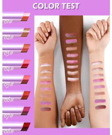 Matte Velvet Lipstick & Lip Tint Balm - Longlasting Dark Red Purple Lip Gloss | Waterproof Christmas Gift for Women & Girls - Buy Online on GoSupps.com