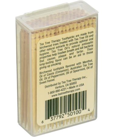 Tea Tree Therapy Mint Toothpicks - 100 Ct - Pack of 1 - Buy Online on GoSupps.com