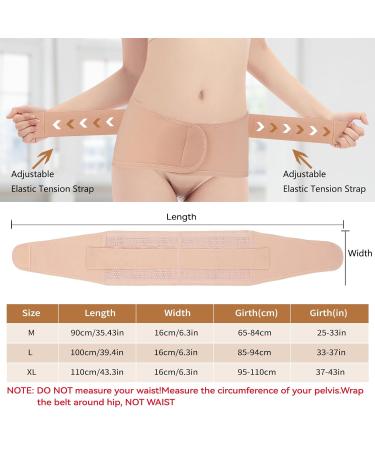 Sacroiliac Belt for Women & Men | SI Joint Hip Support & Sciatica Relief | XL Apricot Pelvic & Trochanteric Belt - Buy Online on GoSupps.com
