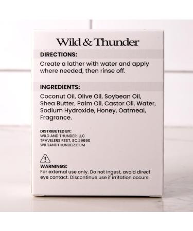 Handcrafted USA Men's Body Bar | Natural Oils No Harsh Chemicals Hydrating Shea Butter | Cedar & Saffron | Perfect for Outdoorsman - Buy Online on GoSupps.com