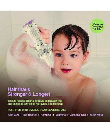 Lavenluv Hair to Stay Shampoo for Hair Growth | Prevents Hair Loss, Boosts Volume | Vitamin B5, Keratin, Dead Sea Minerals, Tea Tree, Hemp & Essential Oils | Men and Women (8oz) - Buy Online on GoSupps.com