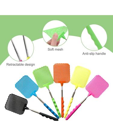 SCBOY 6-Piece Colorful Extendable Fly Swatter Set - Effective Plastic Swatters for Flies Mosquitoes & Insects - Ideal for Home Use - Buy Online on GoSupps.com