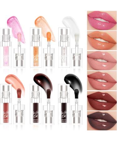 Vawolecy Color Changing Lip Oil Moisturizing Color Changing Lip Gloss Moisturizing Lip Gloss Lip Balm Transparent Lip Care Set B - Buy Online on GoSupps.com