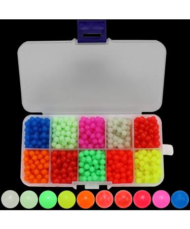 BB Hapeayou Fishing Beads Saltwater Freshwater Assortment - for Fishing Rigs/Fising Line- Glow Mix Color Plastic 5mm(1000pcs/Box) - Buy Online on GoSupps.com