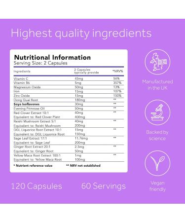 Kura Menopause Supplements for Women - Advanced Support | 14 Active Ingredients | 2 Month Supply - Buy Online on GoSupps.com