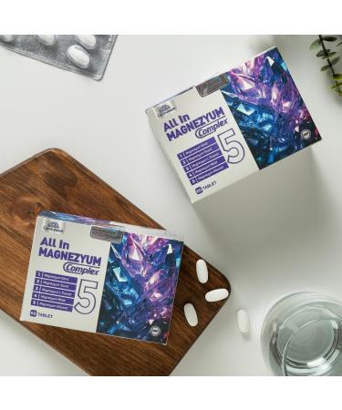 CAMRUSEPA All in Magnezyum Complex 5 Five Forms of Magnesium (L-Threonate Taurate Citrate Glycinate Malate) - Supports Muscle Function Nerve Support & Energy Production 60 Tablets - Buy Online on GoSupps.com