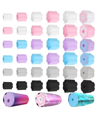 30 Pcs Cup Turner Foam Set-5 Sizes Cup Turner Inserts Expandable Spinner Sponge Cup Turner Accessories for Tumblers  Cola Shaped Water Bottles(1.57/2.44/2.83/3.18/3.74 Inch Diameter  6 Colors) (B)