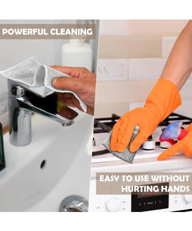 10 pcs Multipurpose Wire Dishwashing Rag for Wet and Dry Dish Non Scratch Wire Dishcloth Rags Scrubbing Pads Reusable Washing Cloth Dish Rags for Household Kitchen Supplies - Buy Online on GoSupps.com