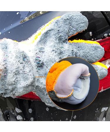 Dishwashing Gloves Plush Superfine Fiber Washing Gloves Coral Wool Car Washing Gloves Washing Bowls Gloves Tools Yellow - Buy Online on GoSupps.com