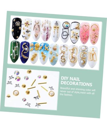 Healeved 36 Boxes Nail Art Accessories Decor Nail Accessories 3d Rivet Nail Art Rhinestone Trim Nail Art Charm Manicures Accessories Nail Art Supplies Plastic Nail Supplies Hollow Out White - Buy Online on GoSupps.com