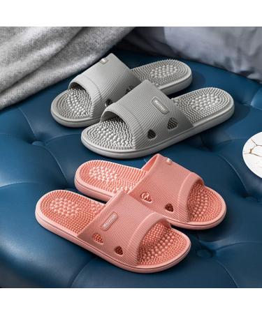 Acupressure Massage Slippers for Plantar Fasciitis - Women's Pain Relief Sandals (US 7.5-8, Pink) - Buy Online on GoSupps.com