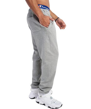 Champion Men's Reverse Weave Joggers - Fleece Sweatpants Oxford Gray C Logo - Size 30/Medium - Buy Online on GoSupps.com
