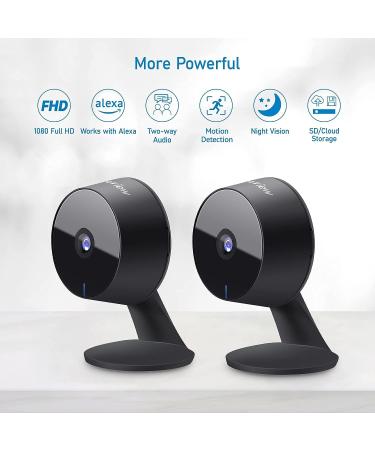 LaView Smart Indoor Security Camera for Home(2 Pack)  1080p HD Baby Monitor with Motion and Sound Detection Two-Way Audio  Night Vision  US Cloud Server & SD Card Storage  Compatible with Alexa 2 Pack Black - Buy Online on GoSupps.com