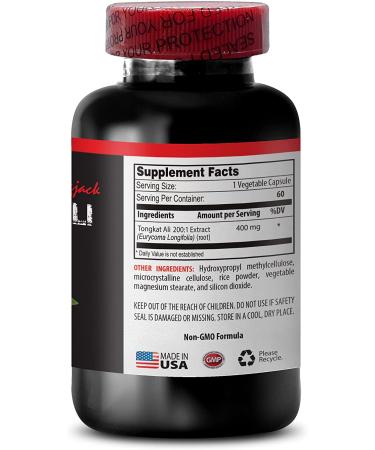 Longjack 200 - Tongkat Ali 400mg Premium Extract | 2 Bottles (120 Capsules) - Buy Online on GoSupps.com