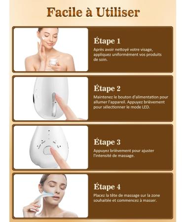 Anti-Wrinkle Facial Massager: Electric Double Chin Facial Massager 4 LED Colors EMS Thermal 45 C 3 Mode Lifting Massage  - Buy Online on GoSupps.com