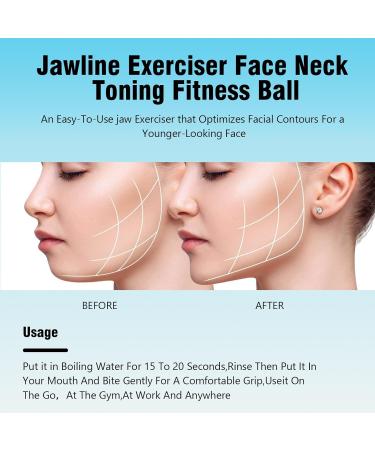 Jawline Trainer Set - 6-Piece Jaw Coach for Men & Women | Double Chin Remover | 40lbs 50lbs 60lbs Pine Exercises | Jawline Fitness Balls in Blue Red & Black - Buy Online on GoSupps.com