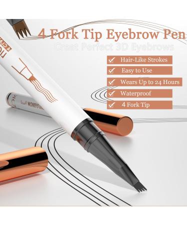 Microblading Eyebrow Pen - Waterproof & Smudge-Proof Brow Pencil for Women - Natural Hair-Like Finish Long-Lasting Dark Brown - Buy Online on GoSupps.com