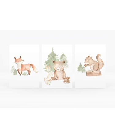 Olgs Baby Room Pictures Set | A4 Children's Room Decor | Premium Animal Wall Posters | Fox Rabbit Bear & More | Ideal for Boys & Girls - Buy Online on GoSupps.com