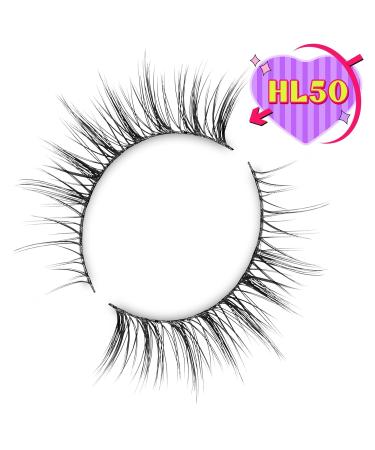 Natural Wispy 3/4 Eye Lashes | Gradient Volume Short False Eyelashes - 7 Pairs HL50 - Shop Internationally - Buy Online on GoSupps.com