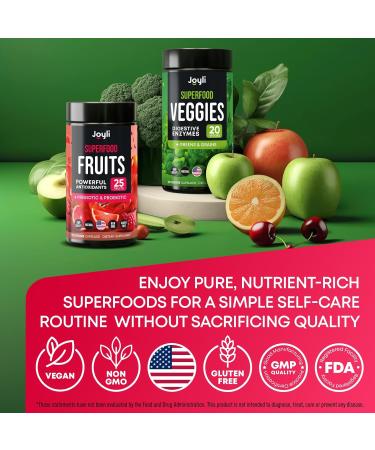 Fruits and Veggies Supplement - High Fiber Supplement for Immunity Gut & Energy - Super Reds & Super Greens Supplements with Marshmallow Root - 240 Reds and Super Greens Powder Superfood Capsules - Buy Online on GoSupps.com