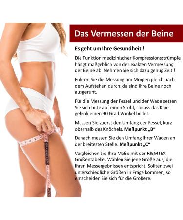 RIEMTEX Compression Stockings Class 1 CCL1 - Support Stockings for Men & Women | Closed Tip | Black & Beige | Classic Series 7111 | Size 3 - Buy Online on GoSupps.com