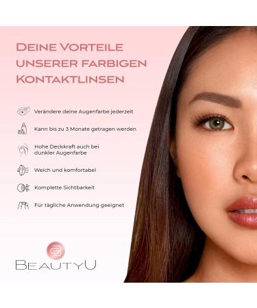 Beautyu Natural Color Lenses - Wild Ocean Soft Colored Contact Lenses (2 Pairs) | Includes Containers & Tweezers | International Shipping Available - Buy Online on GoSupps.com